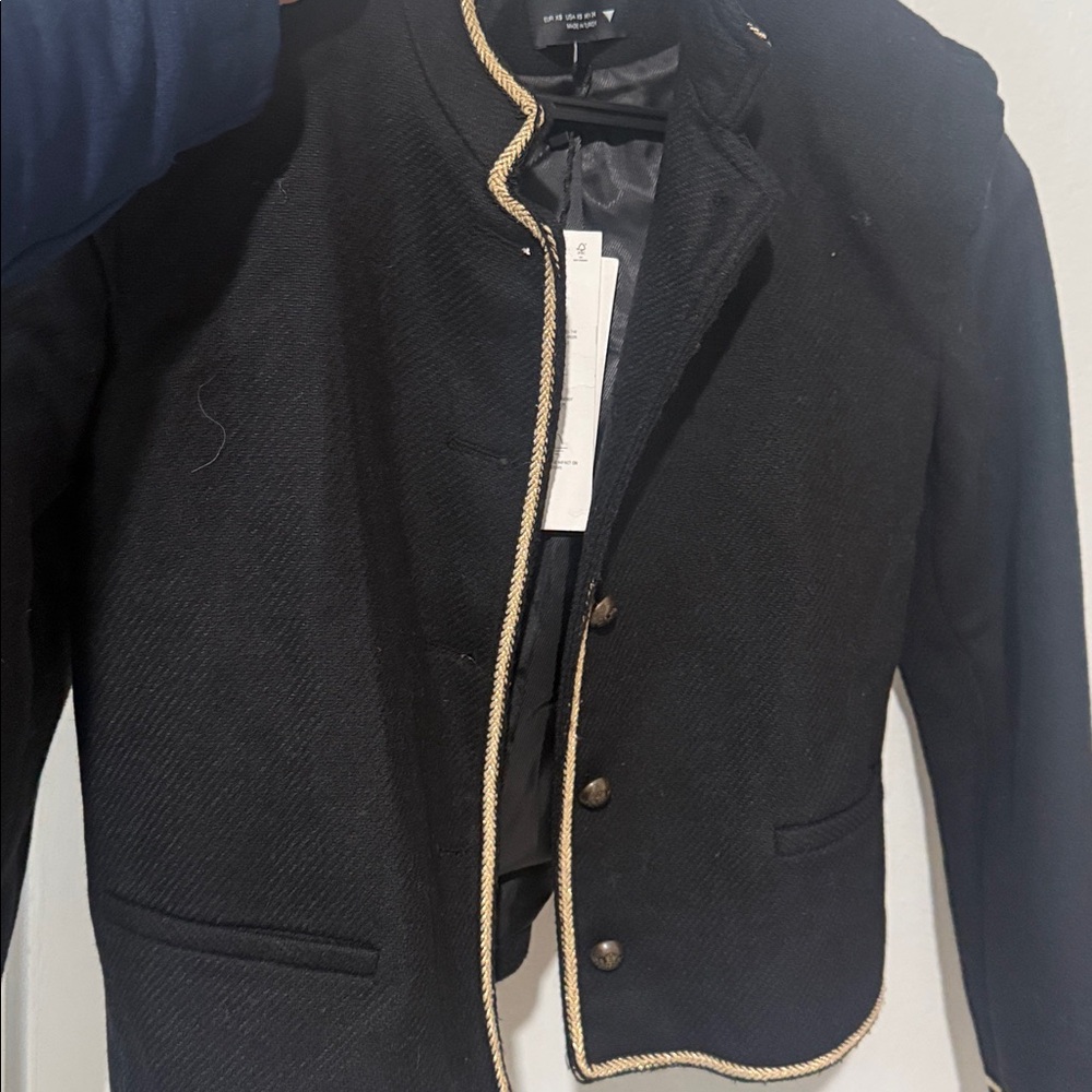 Zara Black Jacket with Gold Trim - Picture 9 of 9